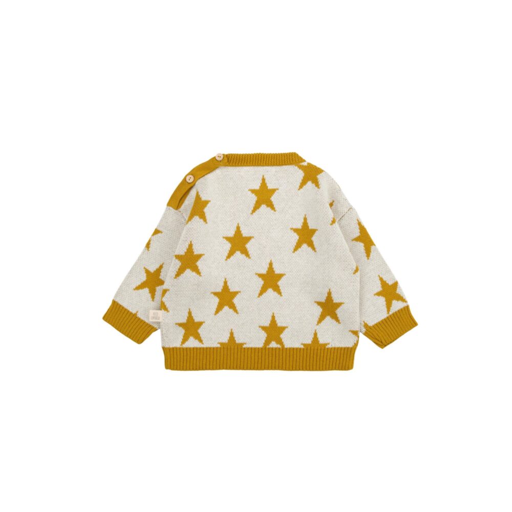 CHOMPA KNIT "STELLAR HEDGIE" IVORY MULTI RED CARIBOU