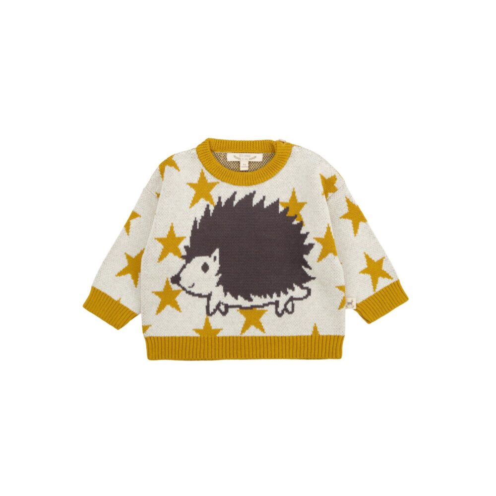 CHOMPA KNIT "STELLAR HEDGIE" IVORY MULTI RED CARIBOU