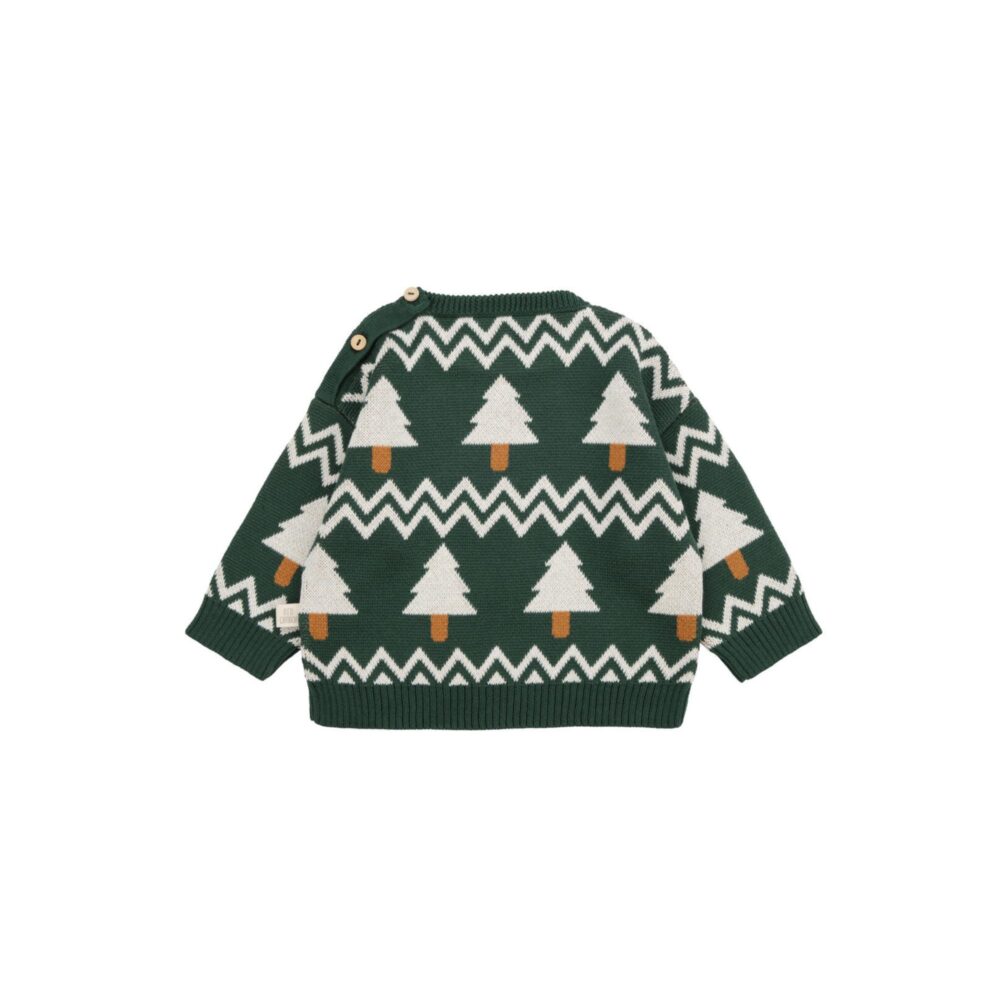 CHOMPA KNIT "WINTER CLUB" DARK GREEN RED CARIBOU