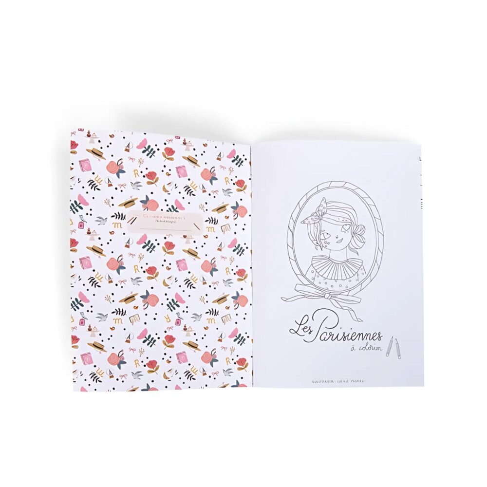 CUADERNO DE 36 PÁGINAS PARA COLOREAR COLECCIÓN LES PARISIENNES