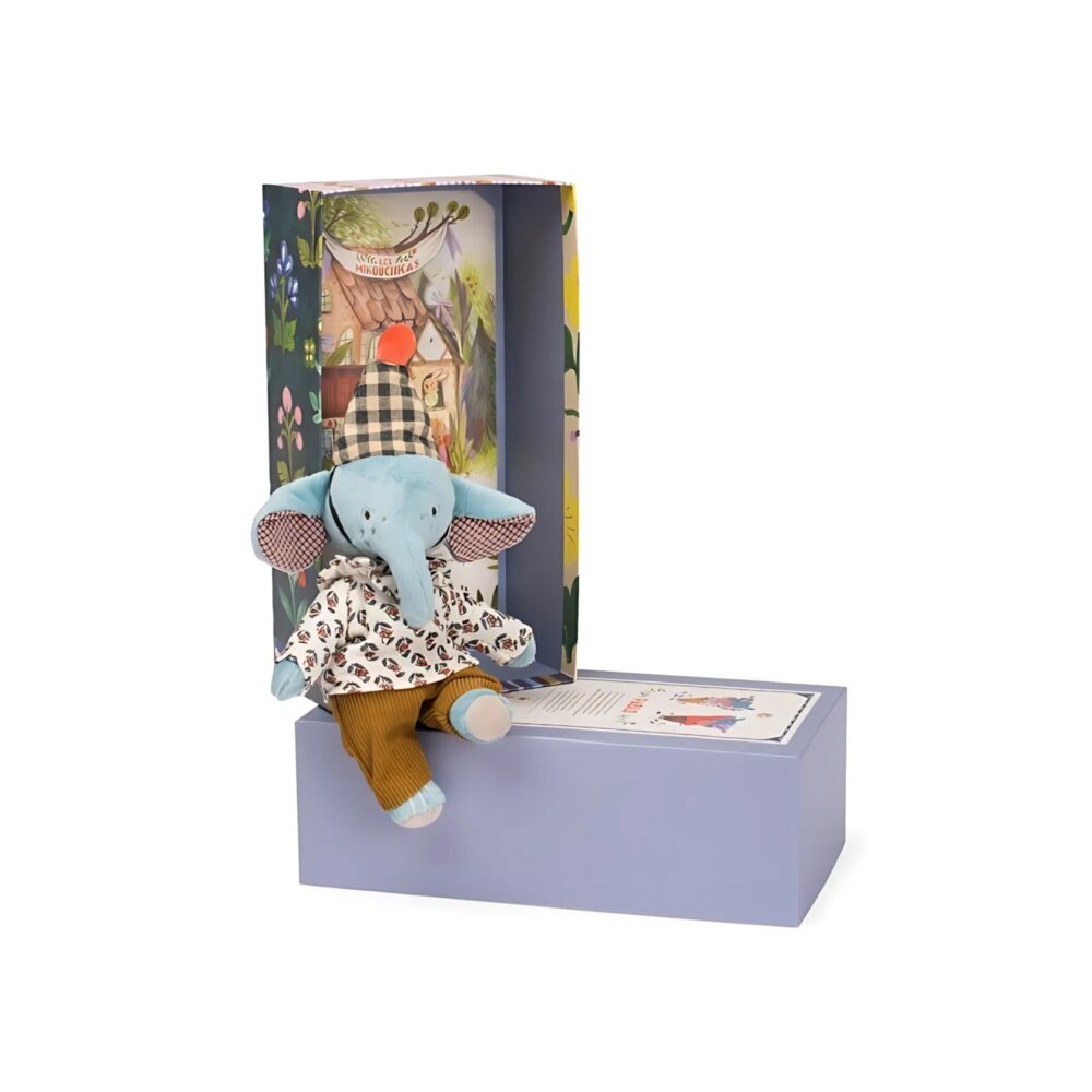 MUÑECO PABLO EL ELEFANTE DE LA COLECCION LES MINOUCHKAS