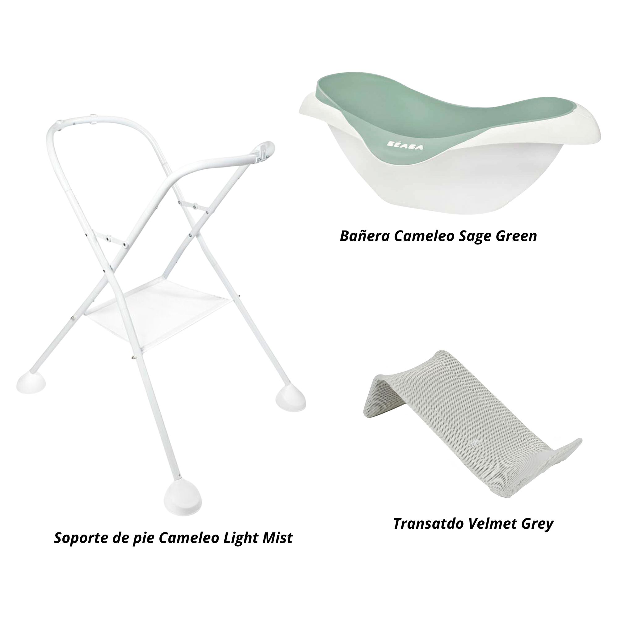 PACK SOPORTE DE PIE CAMELE´O+ BAÑERA CAMELE´O + TRANSATDO VELMET GREY BEABA PACK SOPORTE DE PIE CAMELE´O+ BAÑERA CAMELE´O + TRANSATDO VELMET GREY BEABA