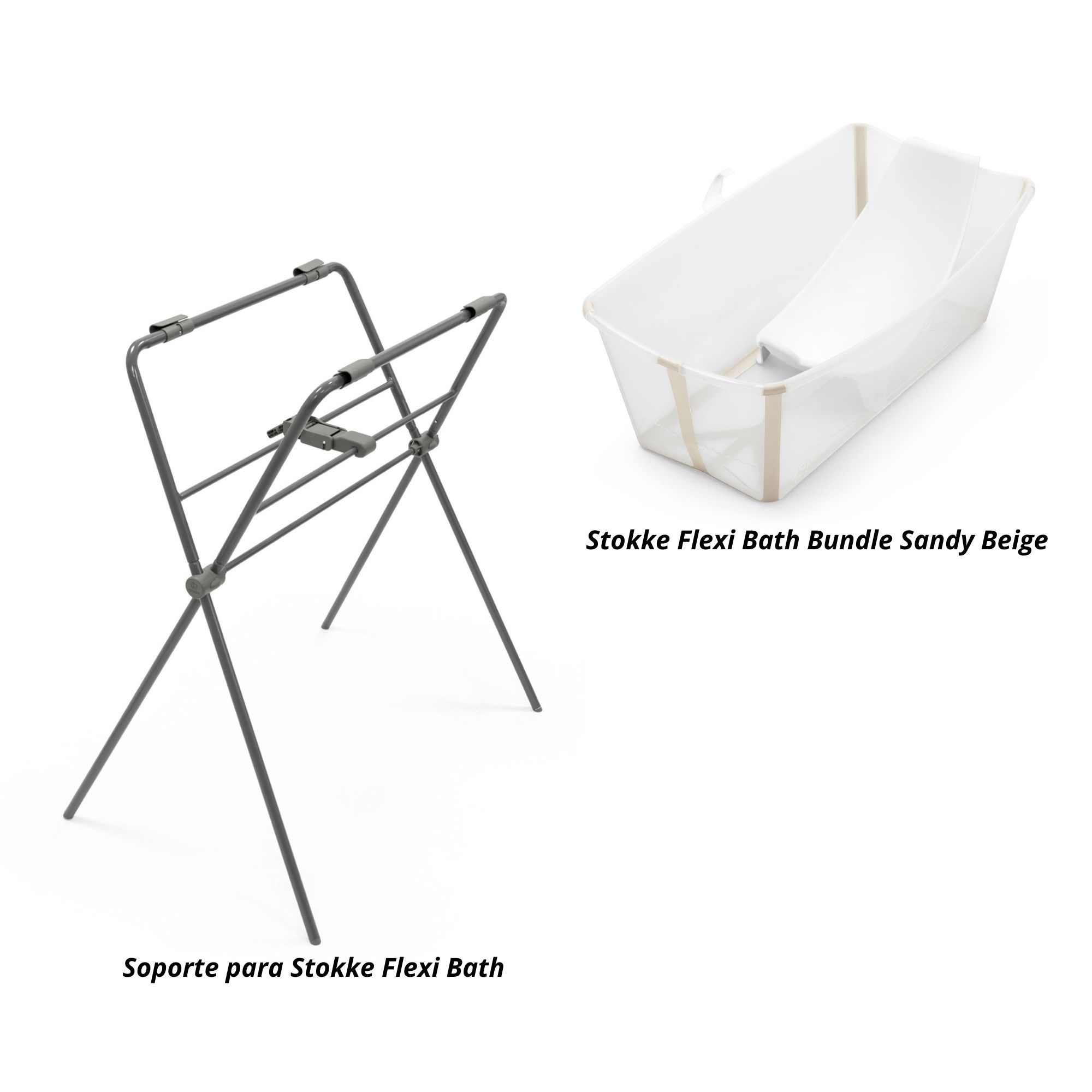 PACK SOPORTE DE PIE CAMELE´O+ BAÑERA CAMELE´O + TRANSATDO PARMA GREY BEABA