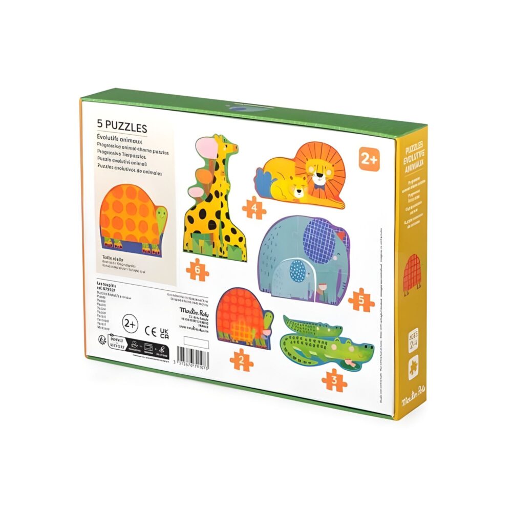 PUZZLE EVOLUTIVOS DE LES TOUPITIS (20 PIEZAS) MOULIN ROTY