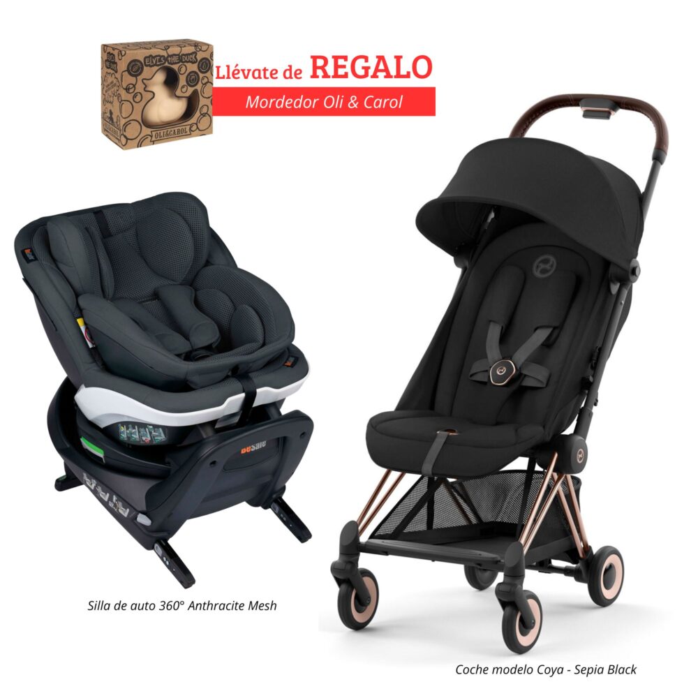 PACK PASEO COCHE MODELO COYA CYBEX + CARSEAT IZI TURN 360° BESAFE