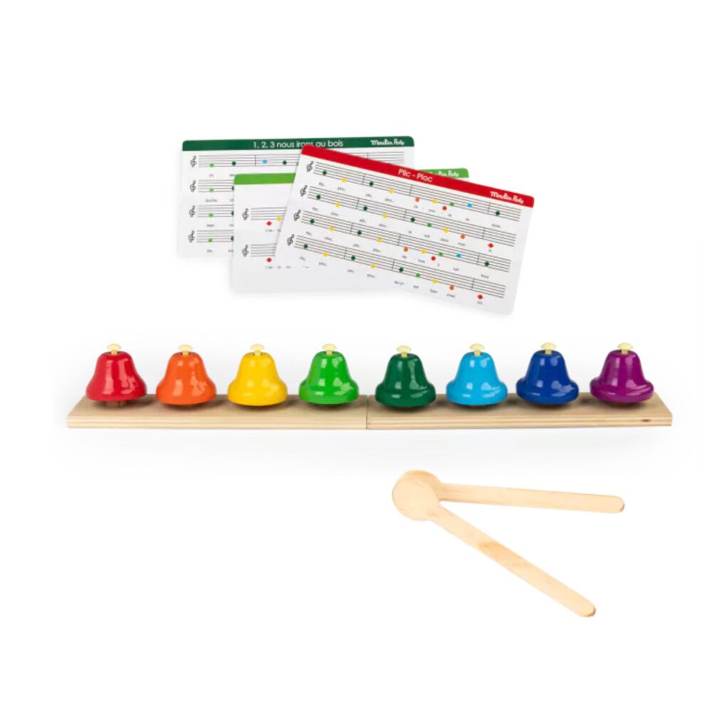 8 CAMPANAS MUSICALES LES POPIPOP MOULIN ROTY