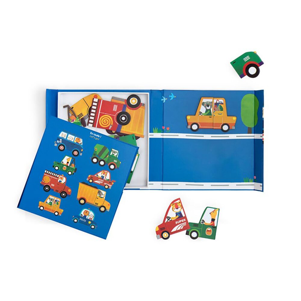 JUEGO MAGNÉTICO LOS VEHÍCULOS POPIPOP MOULIN ROTY