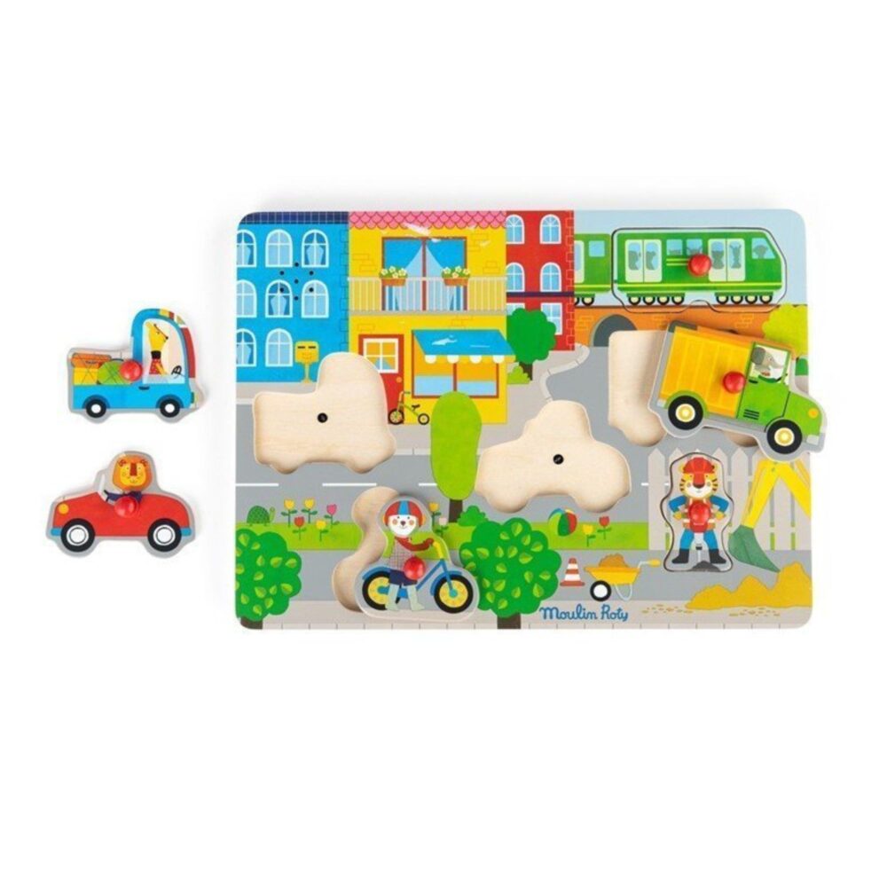 PUZZLE SONORO CIUDAD DE MADERA MOULIN ROTY