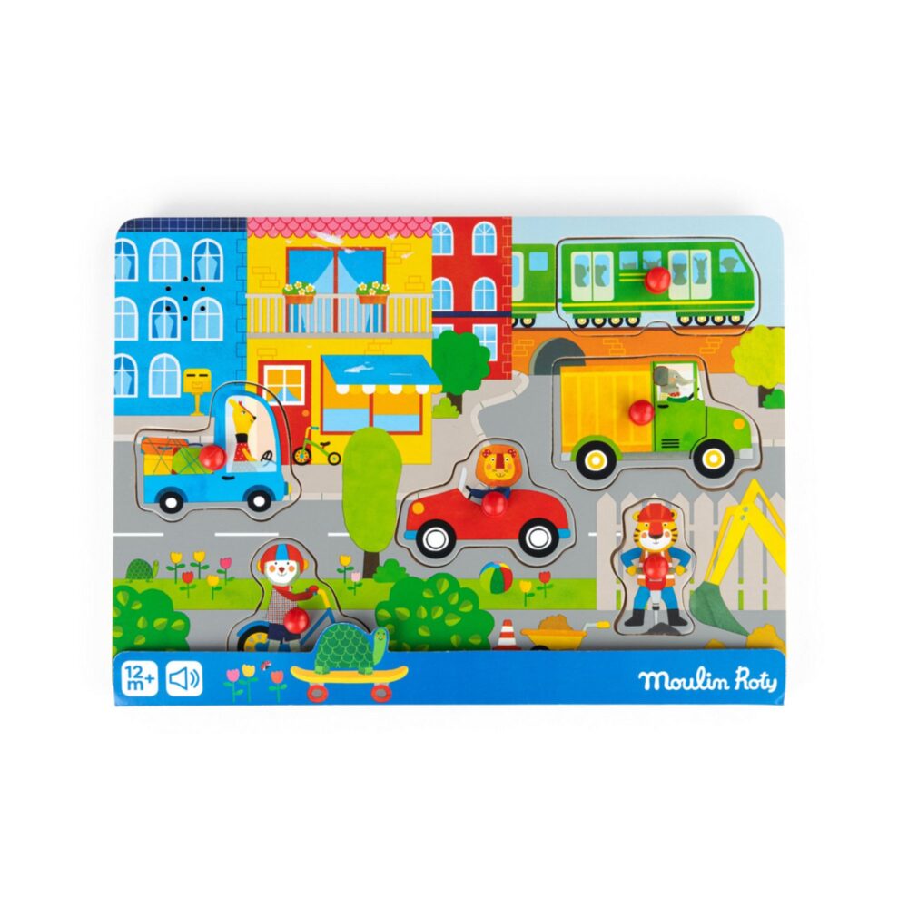 PUZZLE SONORO CIUDAD DE MADERA MOULIN ROTY