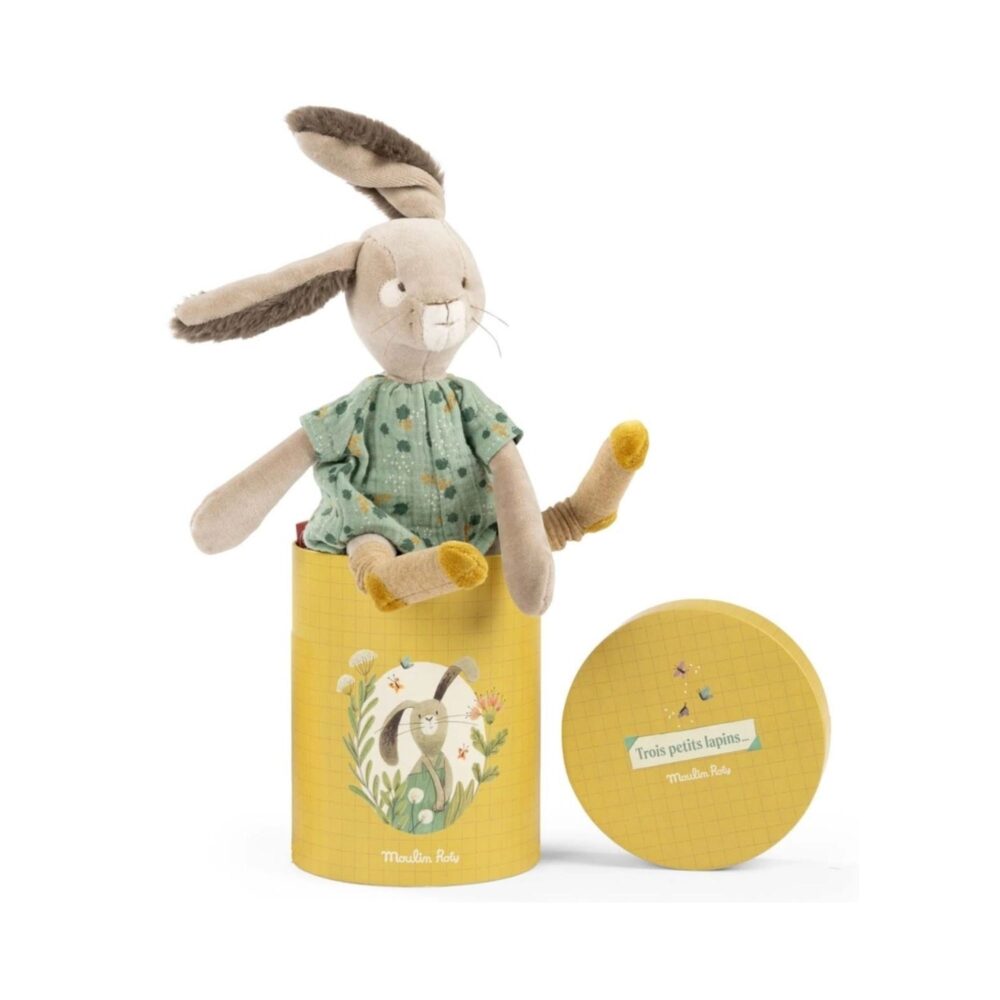 PELUCHE CONEJO SALVIA EN CAJA MOULIN ROTY