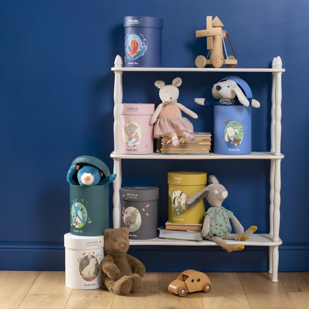 PELUCHE CONEJO SALVIA EN CAJA MOULIN ROTY