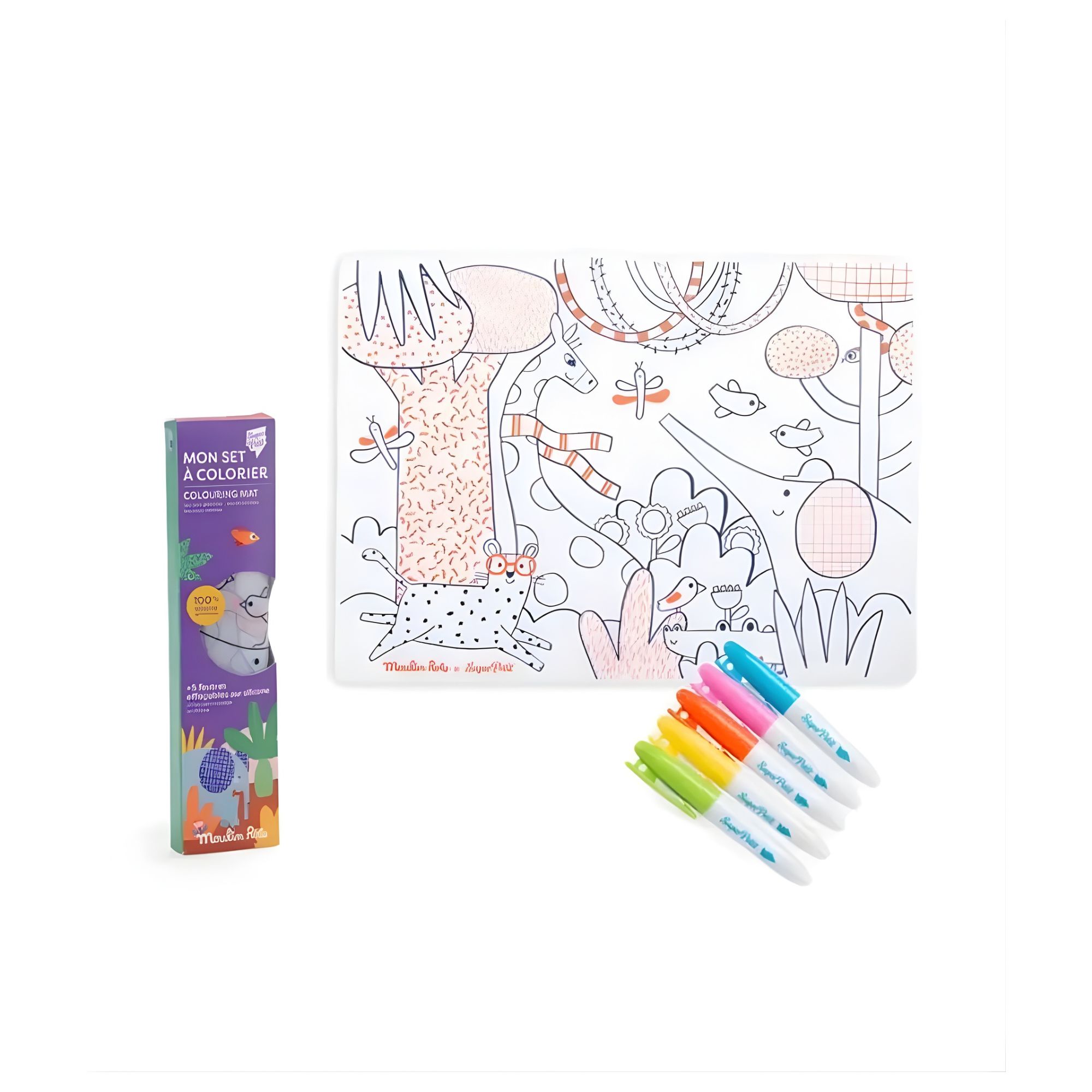 MOCHILA DE ALGODÓN JIRAFA COLECCIÓN SOUS MON BAOBAB