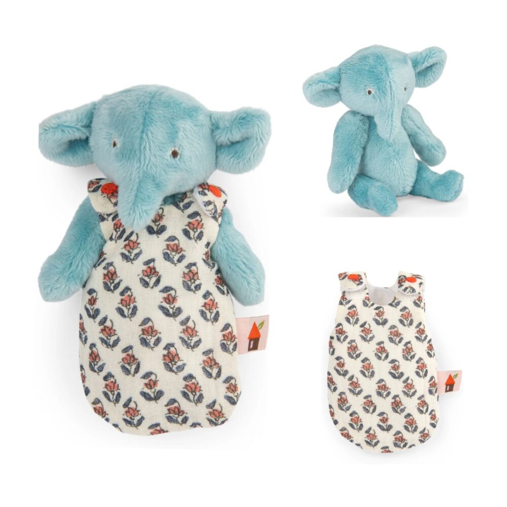 PELUCHE BABY PABLO EL ELEFANTE LES MINOUCHKAS DE MOULIN ROTY