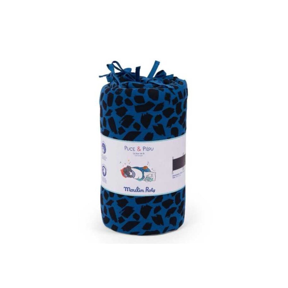 PROTECTOR DE CUNA AZUL PUCE & PILOU