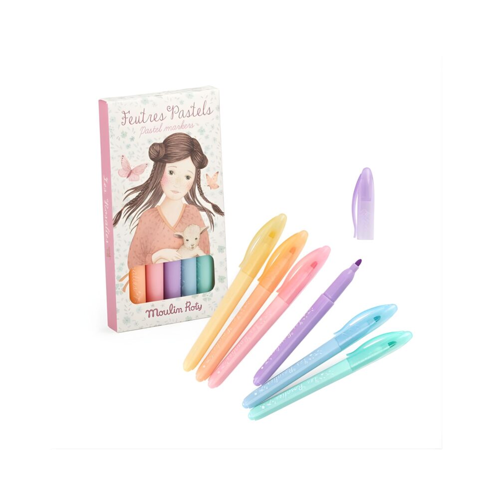 6 ROTULADORES PASTELES LES ROSALIES DE MOULIN ROTY