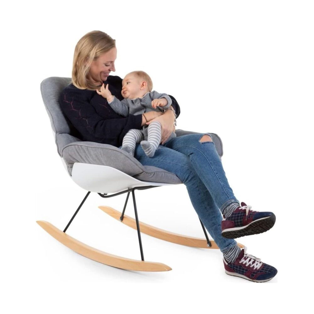 SILLA MECEDORA NEGRA + BLANQUECINO CHILDHOME