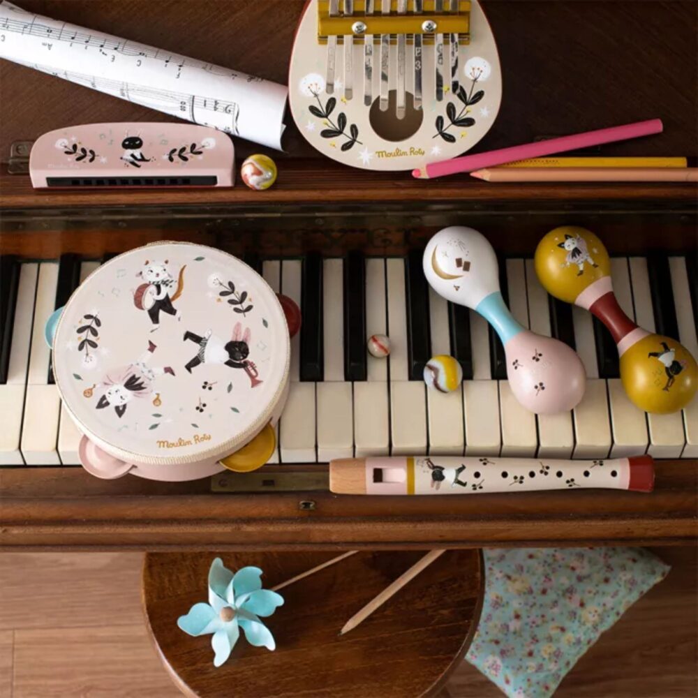 Maracas doble Coleccion Apres La Pluie -Moulin Roty