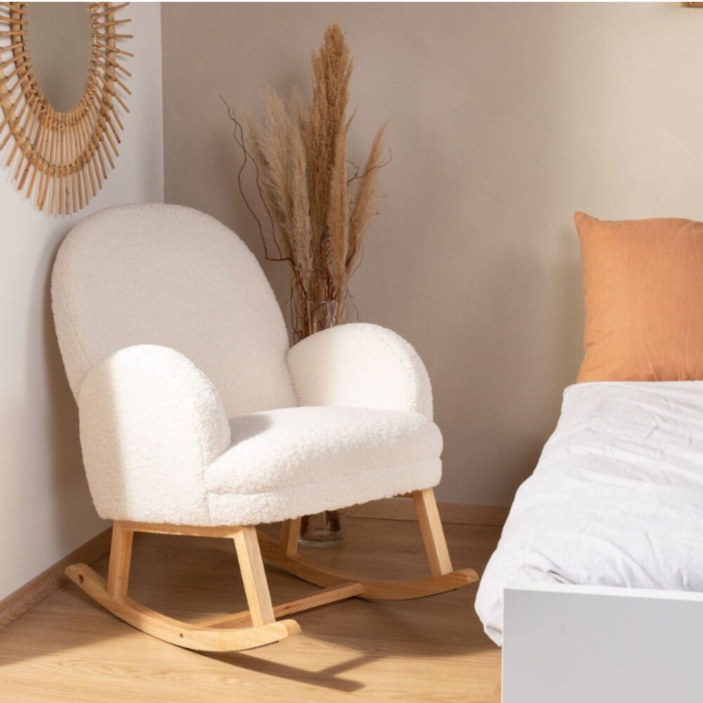 SILLA MECEDORA PARA ADULTO TEDDY BLANQUECINO