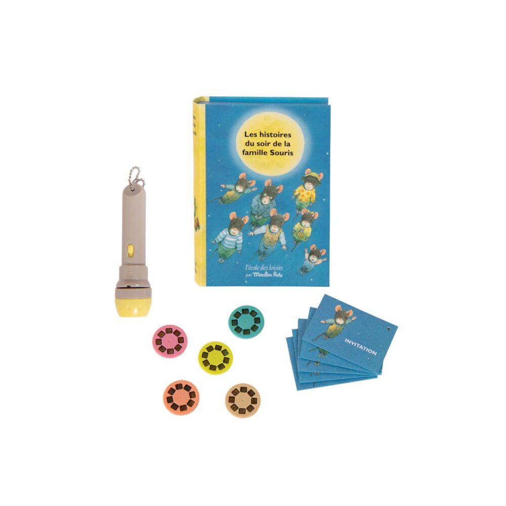 LIBRO LINTERNA PROYECTOR DE HISTORIAS FAMILIA RATONCITOS