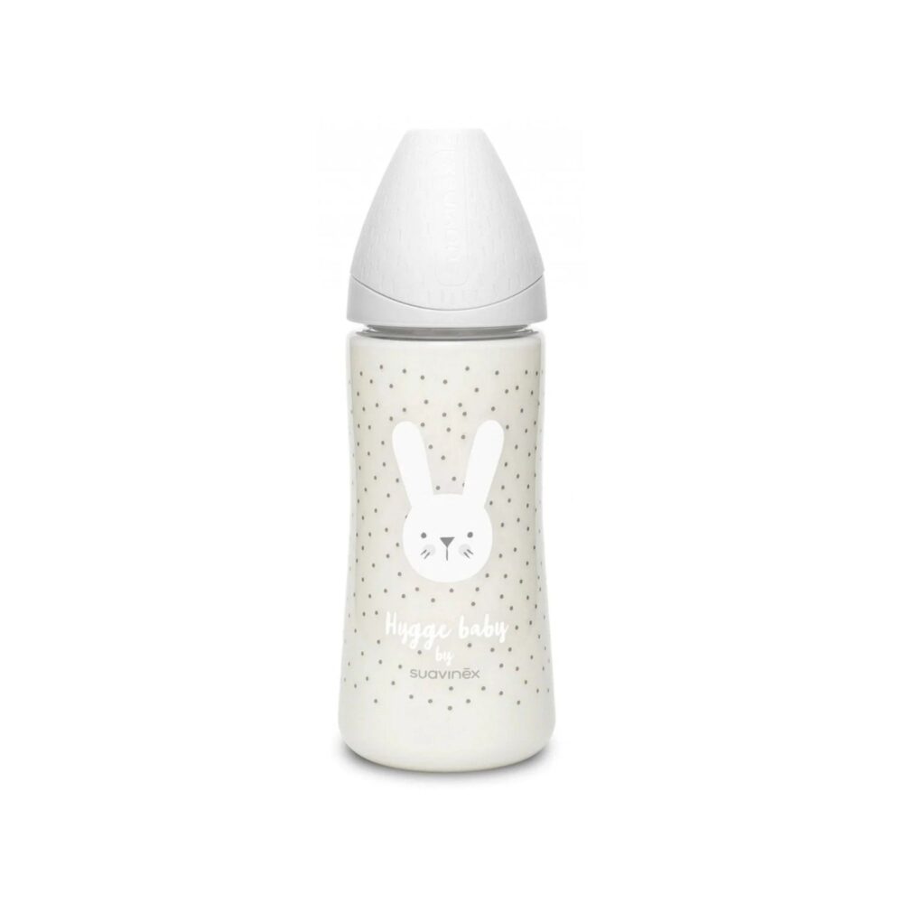 BIBERÓN PREMIUM HYGEE CON TETINA REDONDA FLUJO DENSO 360ML +0M- SUAVINEX