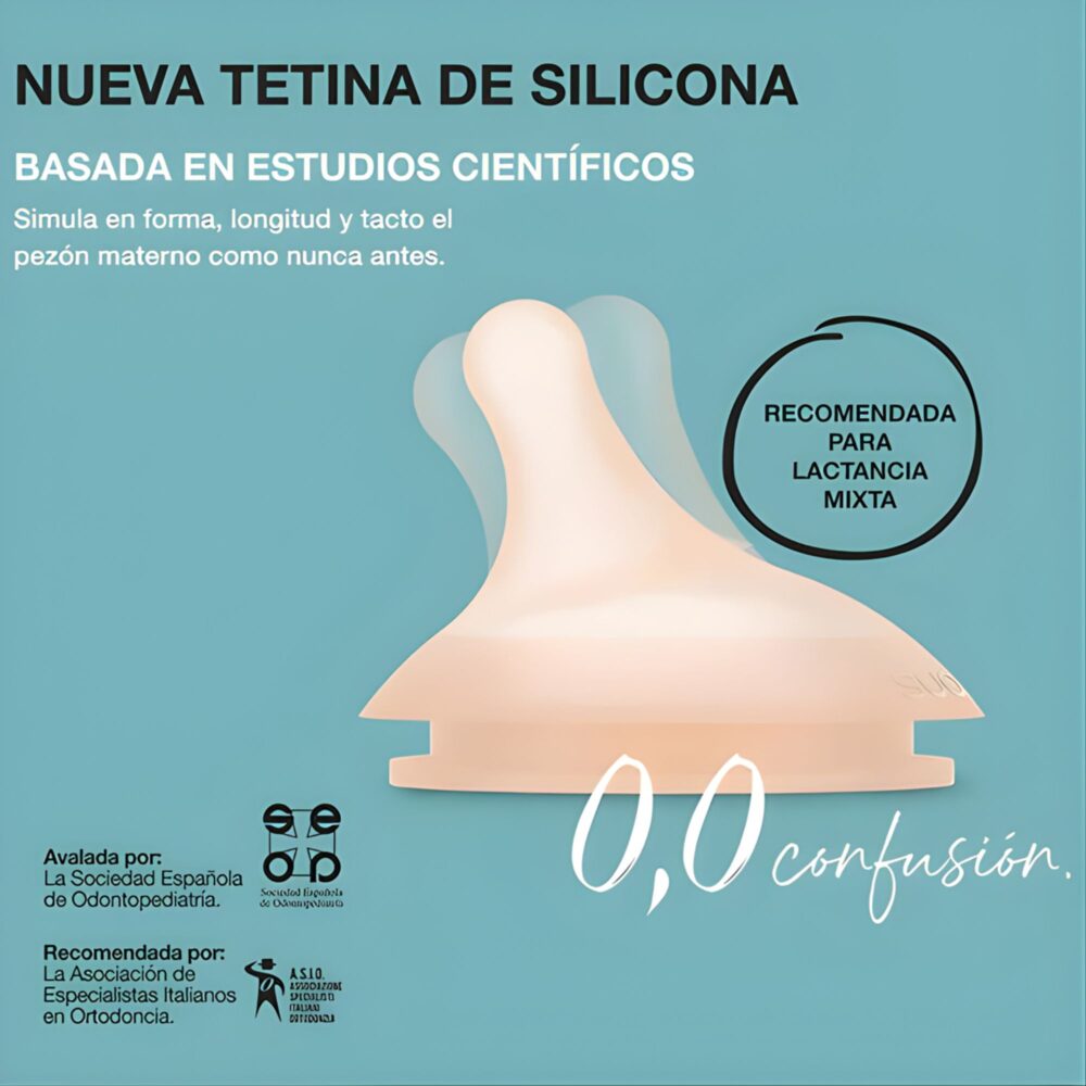 SET DE 2 TETINAS ANTICÓLICOS ZERØ.ZERØ™ FLUJO MEDIO (M) +0 MESES SUAVINEX