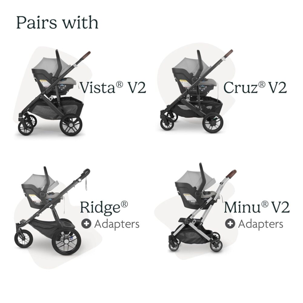 CAR SEAT ANTHONY MESA MAX (WHITE & GREY CHENILLE) UPPABABY