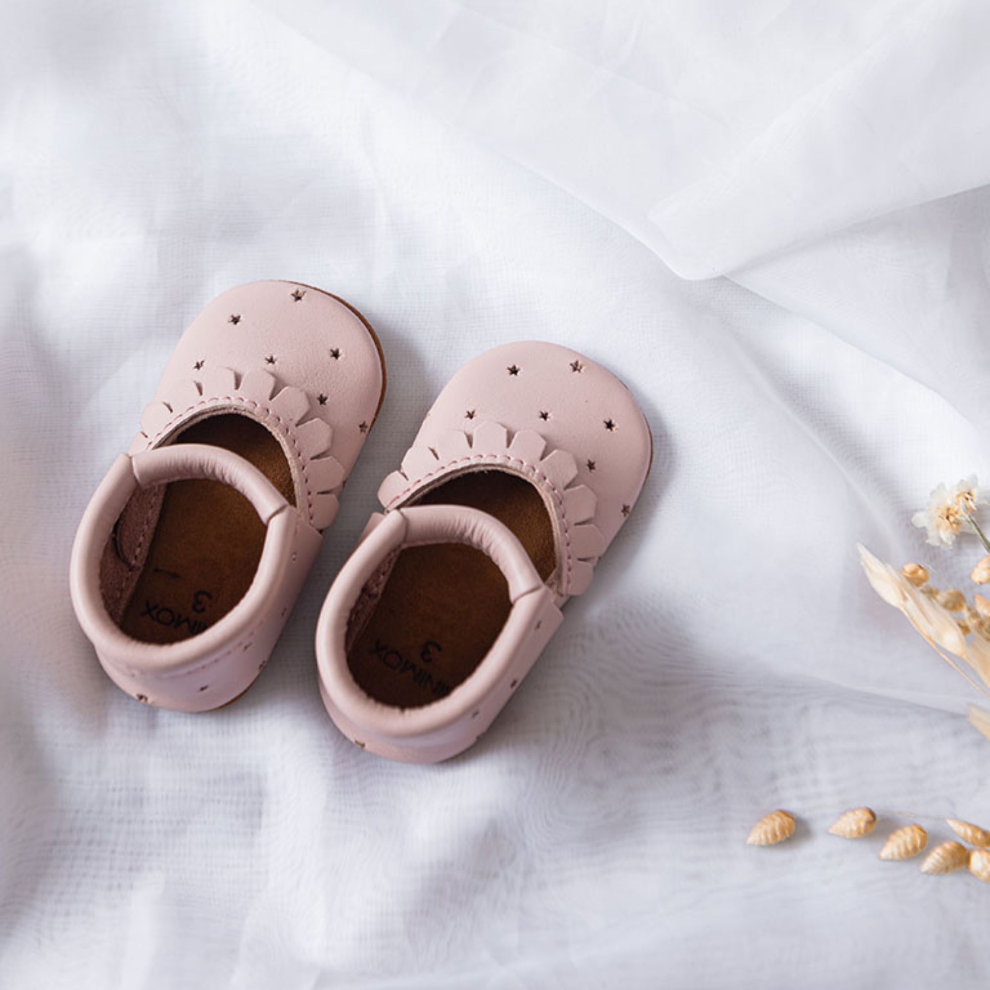 ZAPATOS JOLIE LAZO DORADO 100 % DE CUERO MINIMOX