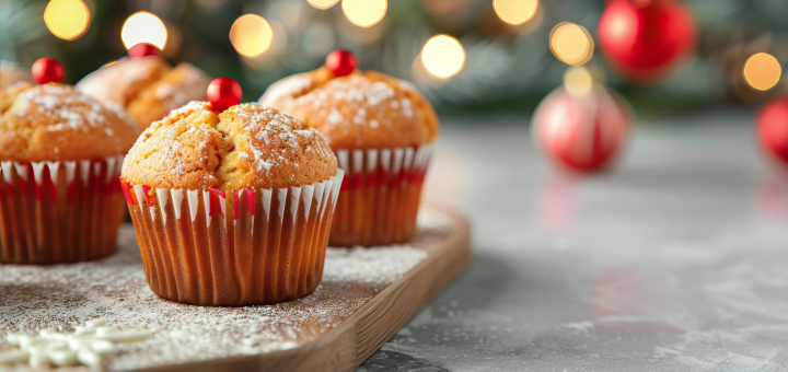 Muffins Navideños de Zanahoria y Manzana