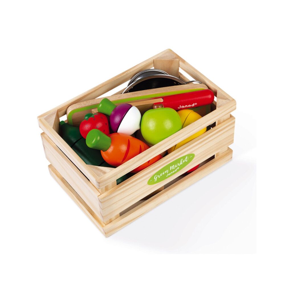 MAXI SET DE FRUTAS Y VERDURAS VELCRO GREEN MARKET JANOD