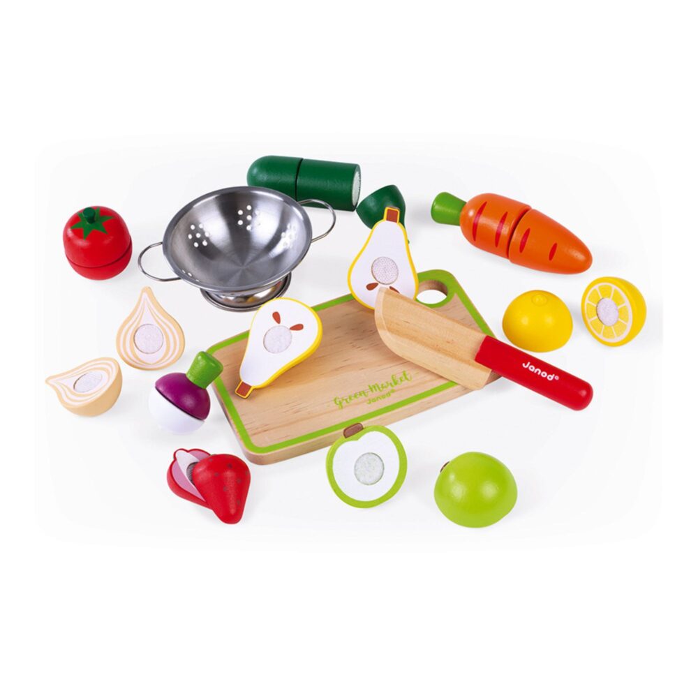 MAXI SET DE FRUTAS Y VERDURAS VELCRO GREEN MARKET JANOD