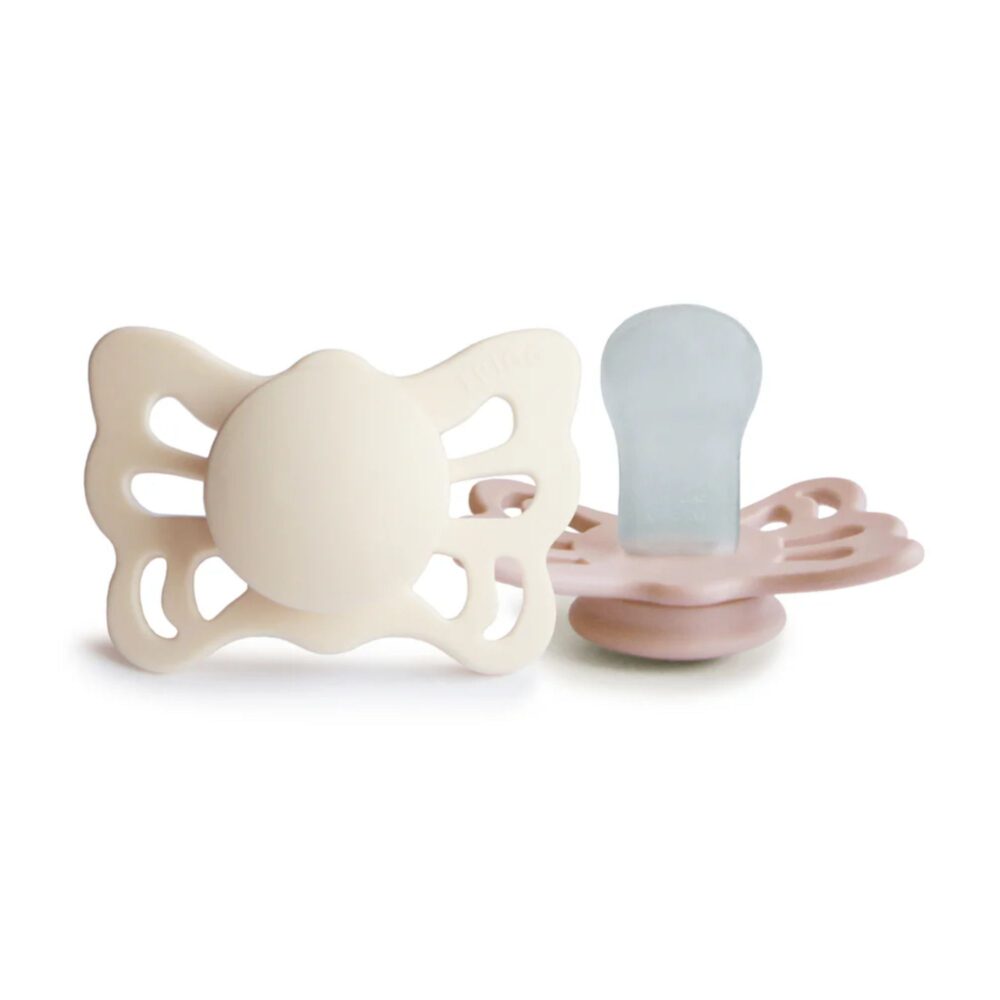 PACK 2 CHUPONES ANATÓMICOS CON FORMA DE MARIPOSA (0-6 MESES) MUNAI