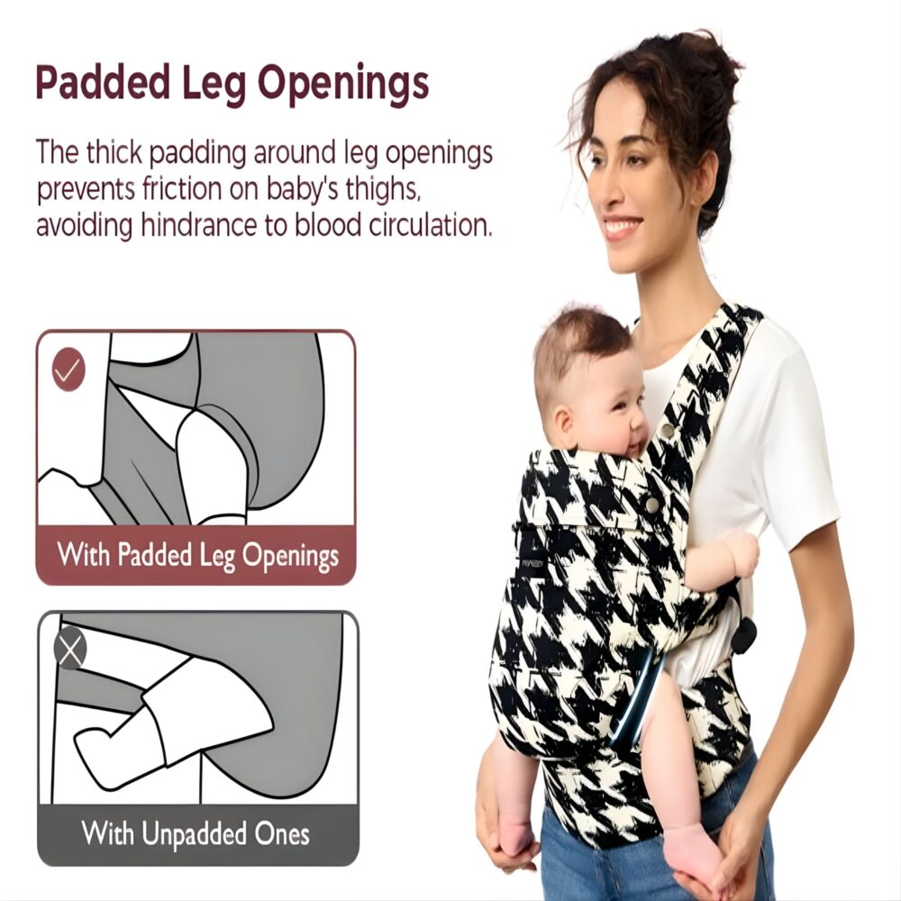Portabebés ergonómico color pata de gallo - MOMCOZY