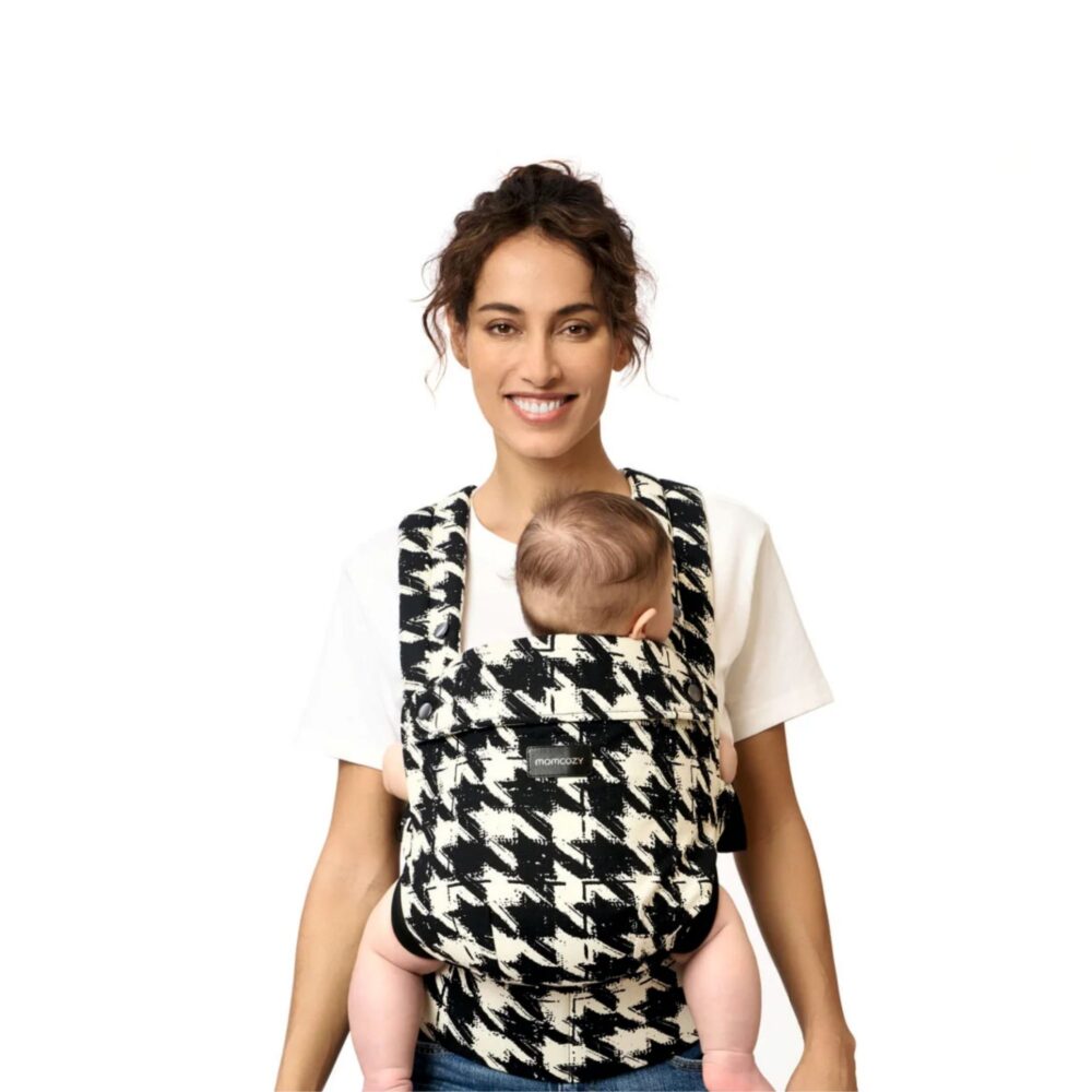 Portabebés ergonómico color pata de gallo - MOMCOZY