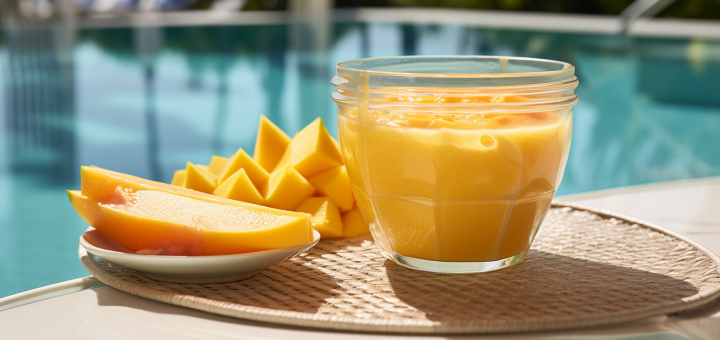 Papilla Veraniega de Mango y Pera para bebés Papilla Veraniega de Mango y Pera para bebés