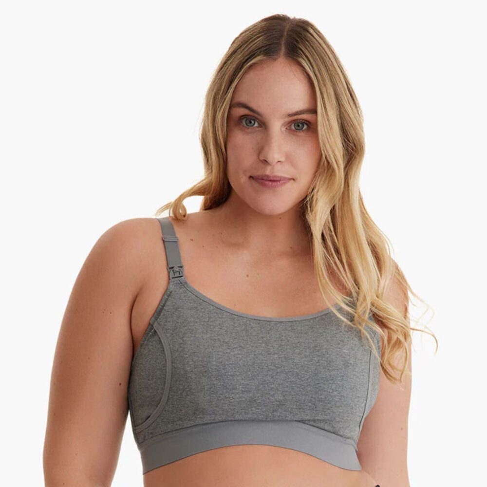 BRASIER SUJETADOR DE LACTANCIA Y EXTRACCIÓN GRIS TALLA M MOMCOZY