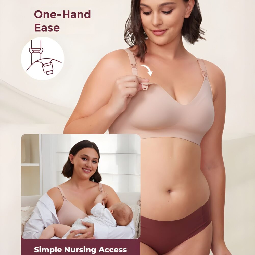 BRASIER SUJETADOR DE LACTANCIA ULTRA SUAVE SKIN TALLA L MOMCOZY