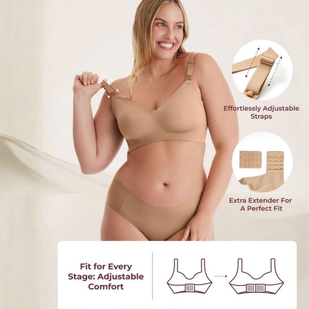 BRASIER SUJETADOR DE LACTANCIA ULTRA SUAVE SKIN TALLA L MOMCOZY