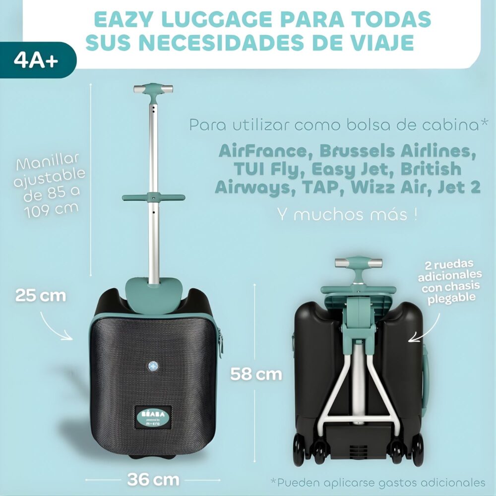 Maleta de viaje Eazy verde-azul - BEABA