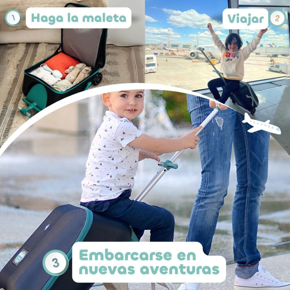 Maleta de viaje Eazy verde-azul - BEABA