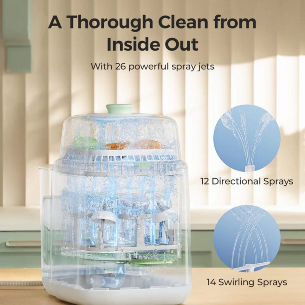 LAVADOR, ESTERILIZADOR Y SECADORA DE BIBERONES 3 EN 1 KLEANPRO MOMCOZY