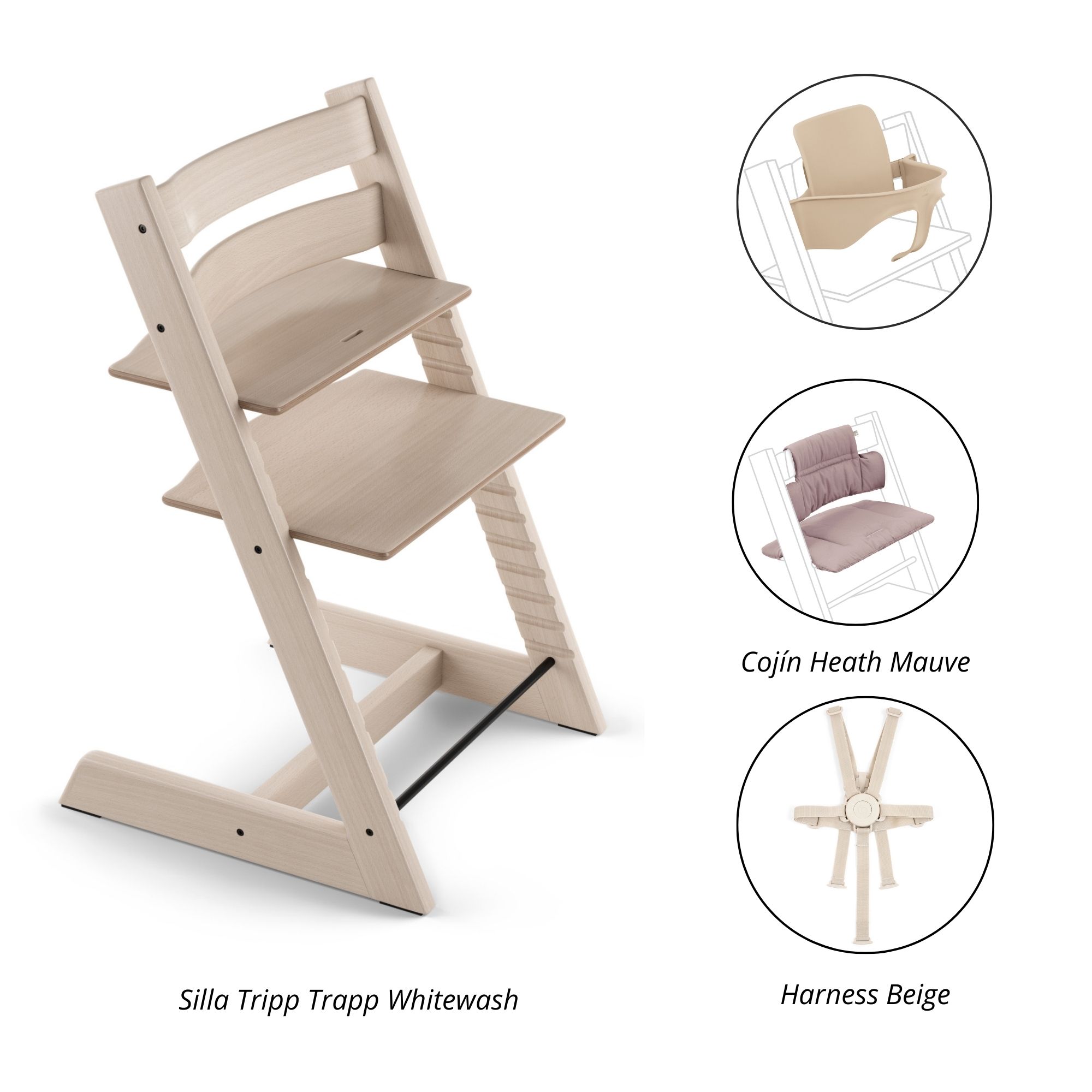 PACK ALIMENTANCIÓN 3 : SILLA TRIPP TRAPP + COJÍN+ HARNESS STOKKE PACK ALIMENTANCIÓN 3 : SILLA TRIPP TRAPP + COJÍN+ HARNESS STOKKE