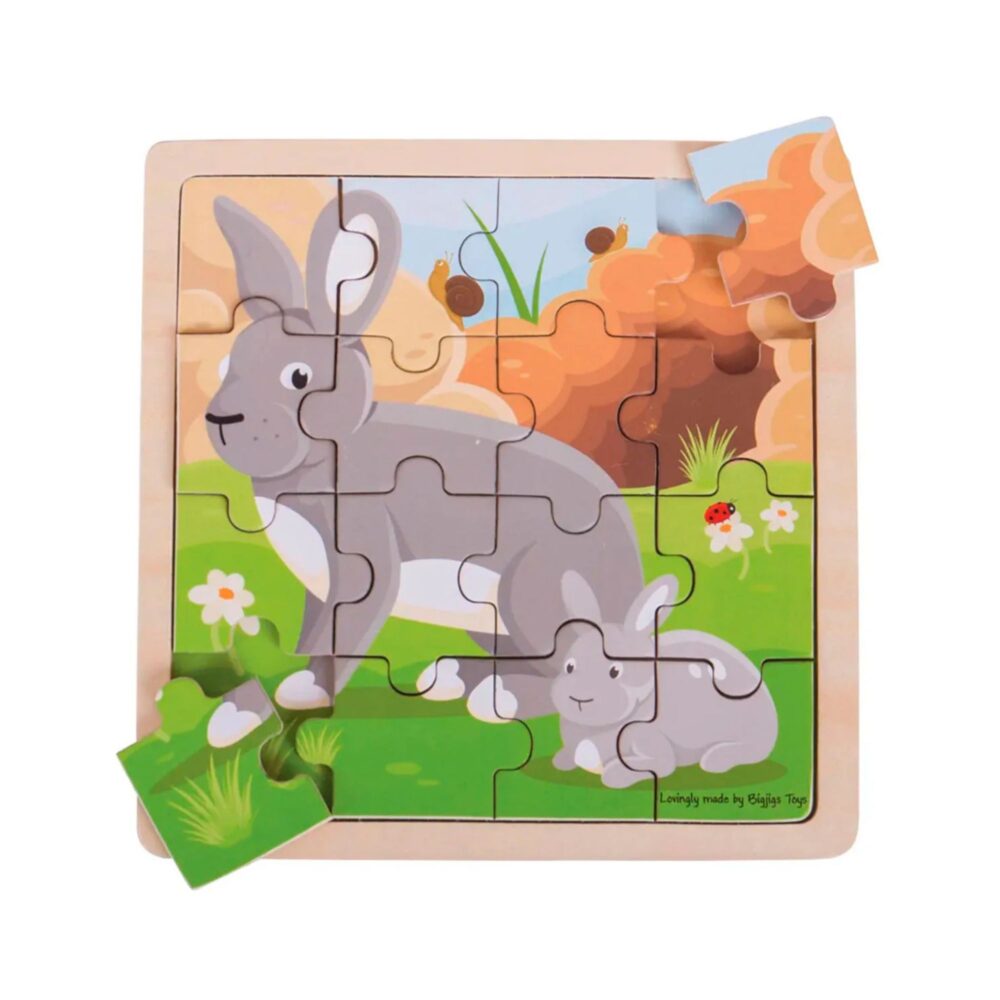 ROMPECABEZA CONEJO Y GAZAPO X 16 PIEZAS