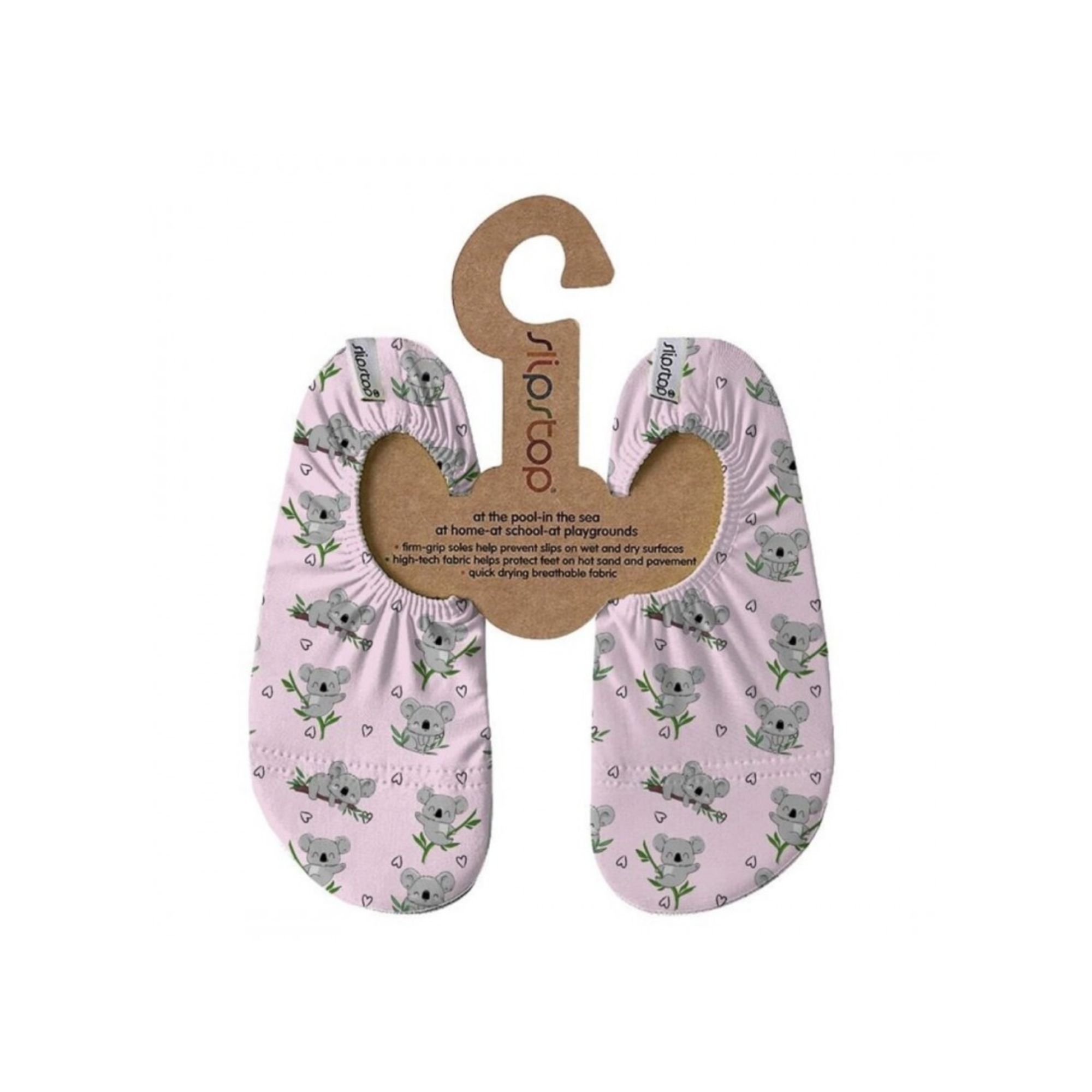 ZAPATOS ANTIDESLIZANTES MULTIUSOS MODELO KOALA EN FONDO ROSADO