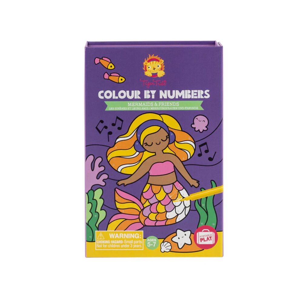 SET PARA COLOREAR BY NUMBERS SET SIRENAS Y AMIGAS TIGER TRIBE