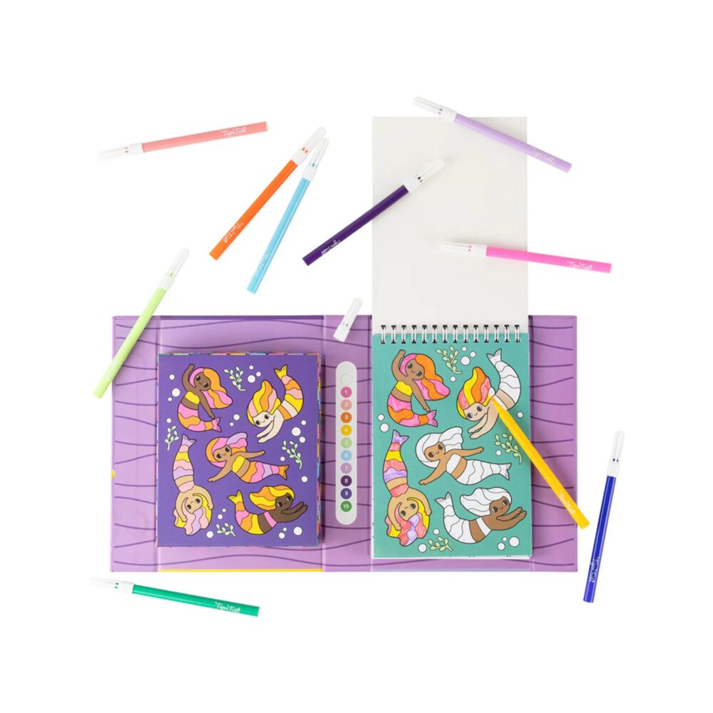 SET PARA COLOREAR BY NUMBERS SET SIRENAS Y AMIGAS TIGER TRIBE