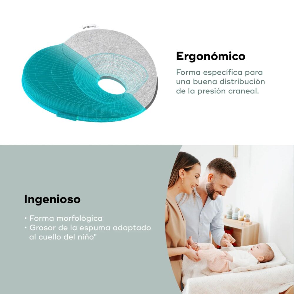 PROTECTOR DE CABEZA ANATÓMICO PARA BEBÉ LOVENEST ORIGINAL BABYMOOV