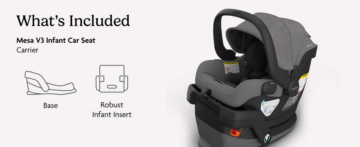 ASIENTO DE AUTO CON BASE MODELO MESA V3 PARA VISTA V3 / CRUZ V2 / MINU V3 UPPABABY