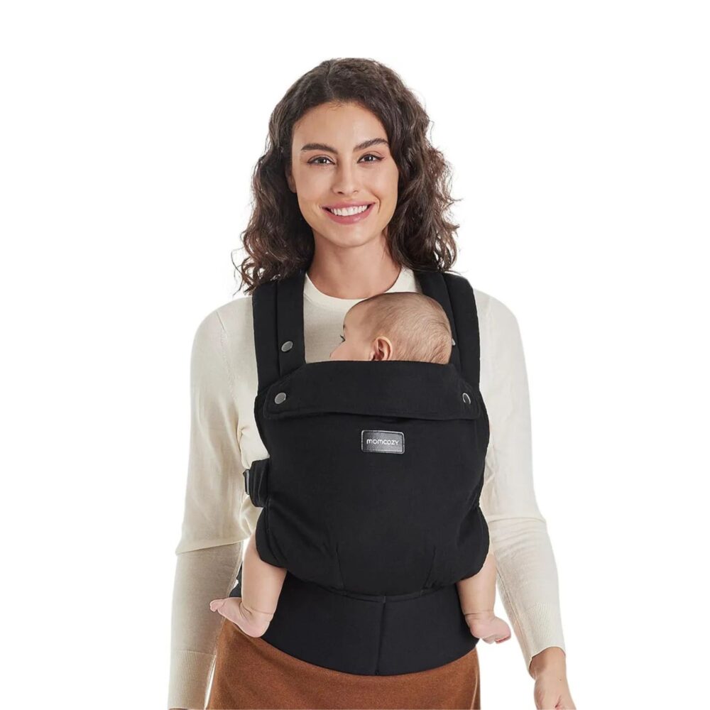PORTABEBÉS ERGONÓMICO COLOR NEGRO MOMCOZY