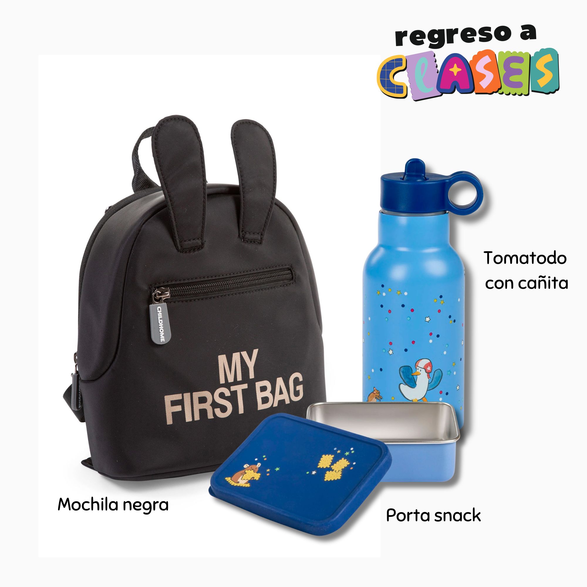 PORTA SNACK ACERO INOXIDABLE COLECCIÓN TRES CONEJITOS