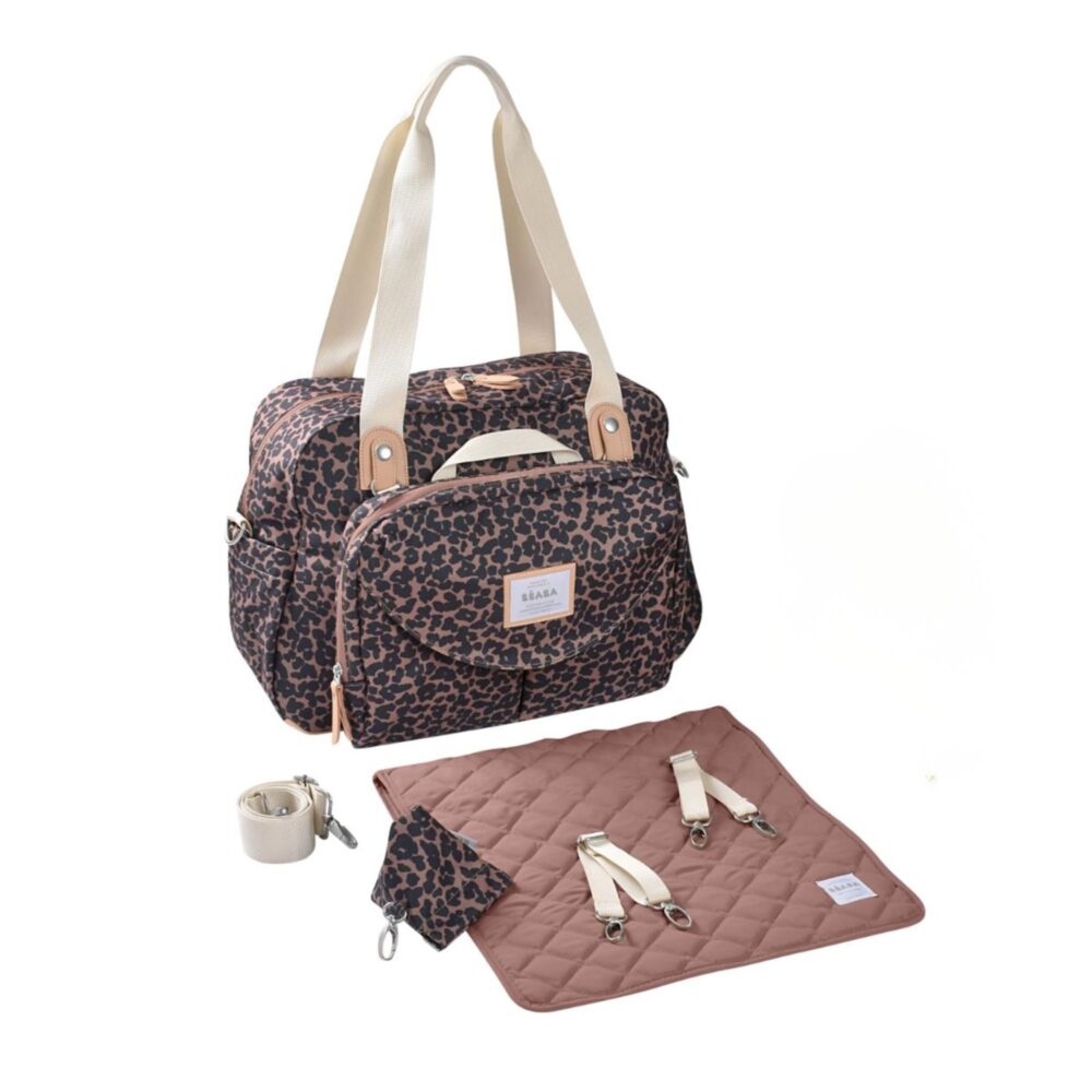 Bolso cambiador BEABA Sac Geneve Leopard– Diseño premium y funcional para bebé